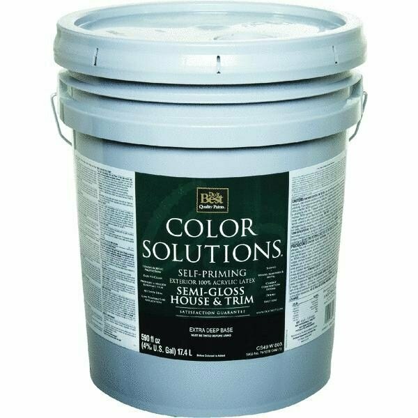 Worldwide Sourcing Color Solutions Latex Semi-Gloss Self-Priming Exterior House And Trim Paint CS49W0803-20